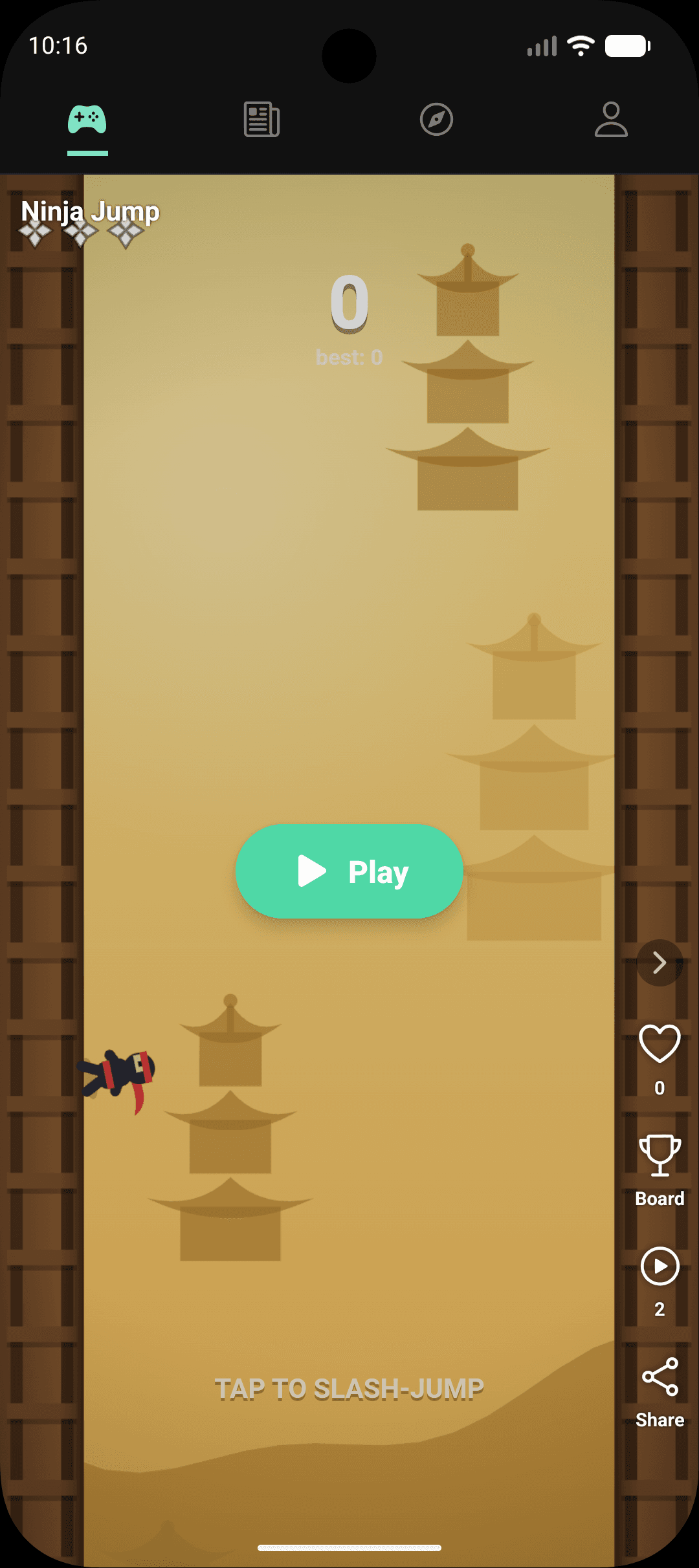 GameReels — Ninja Jump gameplay