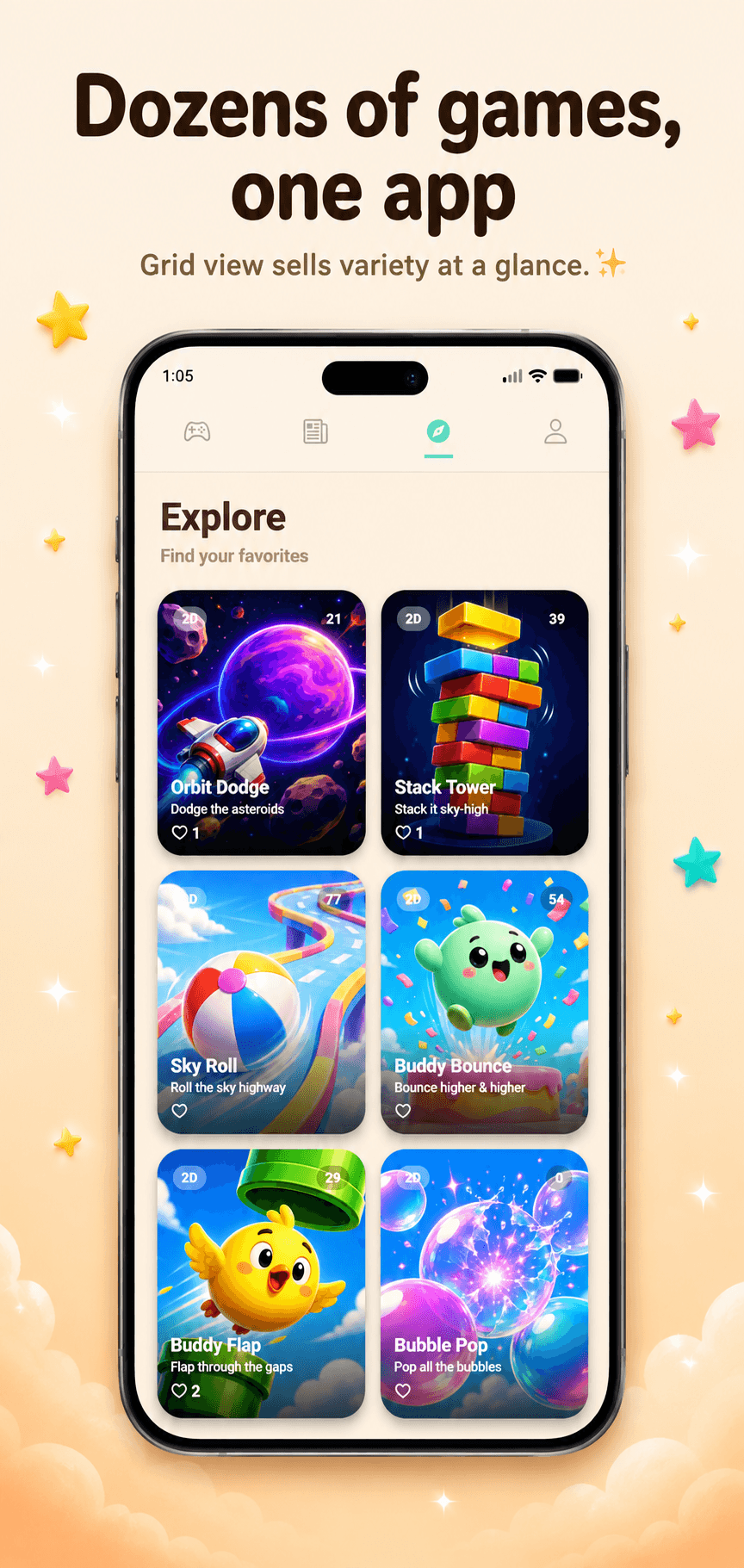 GameReels — Explore mini games